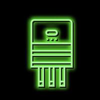 semiconductor production neon glow icon illustration vector
