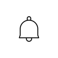 icono de campana con estilo de esquema vector