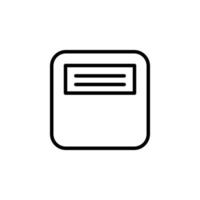 Folder icon with outline style vector