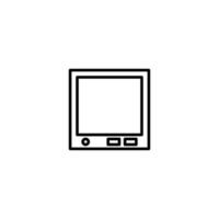 Monitor icon with outline style vector