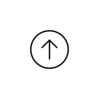 Arrow icon with outline style vector