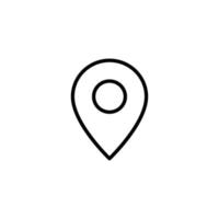 Location icon with outline style vector