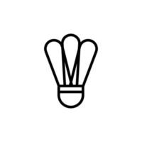 Badminton icon with outline style vector