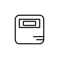 Folder icon with outline style vector