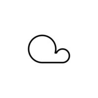 nube icono con contorno estilo vector