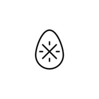 Easter Egg icon with outline style vector