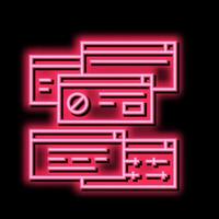 computer customization neon glow icon illustration vector