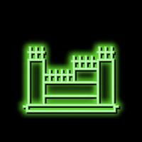 structure with reinforcement concrete neon glow icon illustration vector