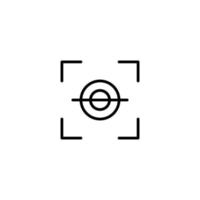 Target icon with outline style vector