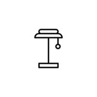 Lamp icon with outline style vector