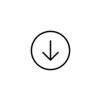 flecha icono con contorno estilo vector