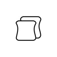 Bread icon with outline style vector