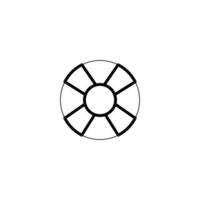 Tire icon with outline style vector