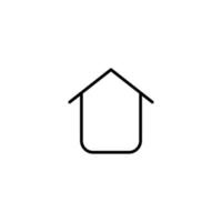 Home icon with outline style vector