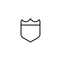 Shield icon with outline style vector