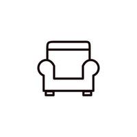 Sofa icon with outline style vector