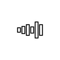 Signal icon with outline style vector