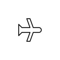 avión icono con contorno estilo vector