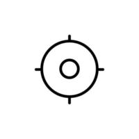 Target icon with outline style vector