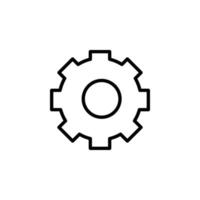 Settings icon with outline style vector