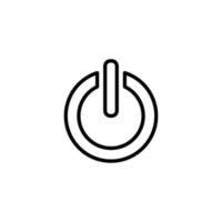 Shutdown icon with outline style vector