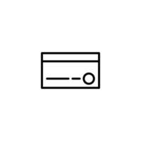 ID card icon with outline style vector