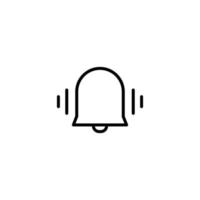 Bell icon with outline style vector