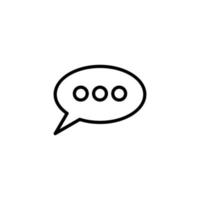 Message icon with outline style vector