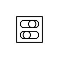 Switch icon with outline style vector