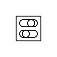 Switch icon with outline style vector