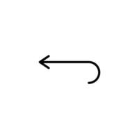 Arrow icon with outline style vector