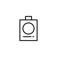 Camera icon with outline style vector