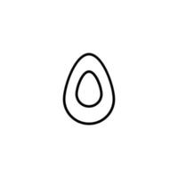 Easter Egg icon with outline style vector