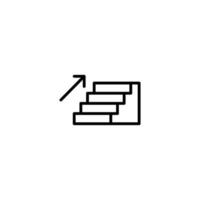 Stair icon with outline style vector