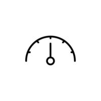 Speed meter icon with outline style vector