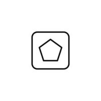 Button icon with outline style vector