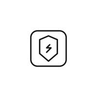 Battery icon with outline style vector