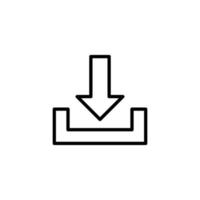 Download icon with outline style vector