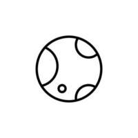 Ball icon with outline style vector