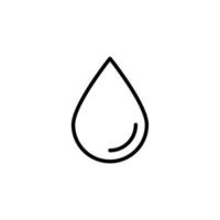 agua gotas icono con contorno estilo vector