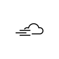 nube icono con contorno estilo vector