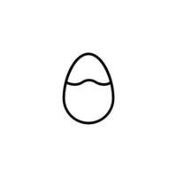 Easter Egg icon with outline style vector