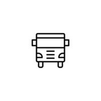 autobús icono con contorno estilo vector