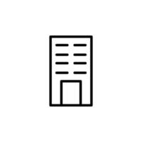 Building icon with outline style vector