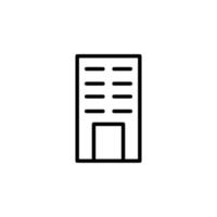 Building icon with outline style vector