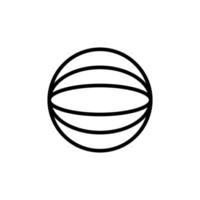 Ball icon with outline style vector