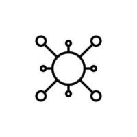 Chart icon with outline style vector