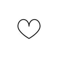 Heart icon with outline style vector