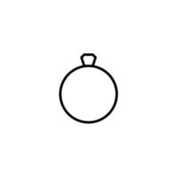 Ring icon with outline style vector