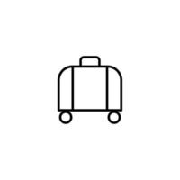 Suitcase icon with outline style vector